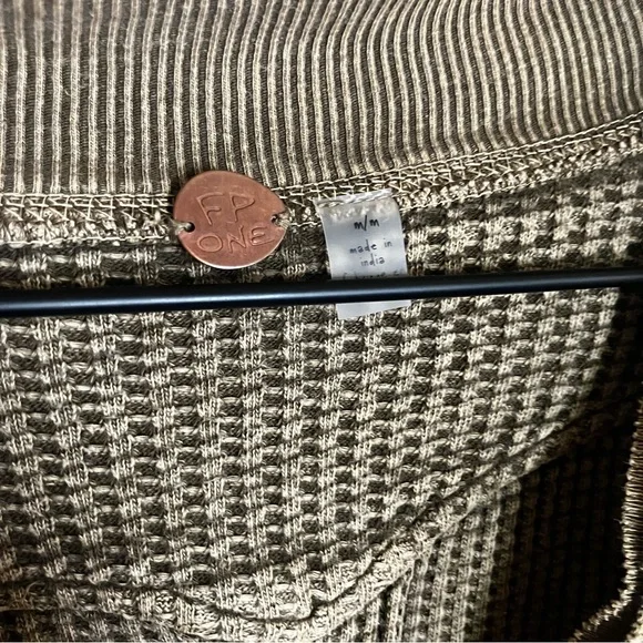 Free People One Green Jackie Long Sleeve Mini Dress Size M - Picture 3 of 8